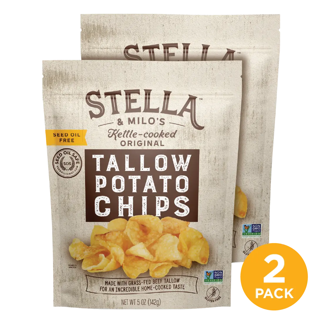 Kettle-Cooked Original Tallow Potato Chips 5 oz.