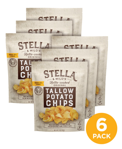 Kettle-Cooked Original Tallow Potato Chips 2 oz.