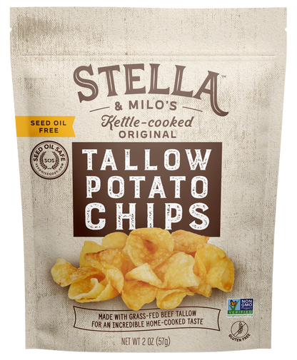 Kettle-Cooked Original Tallow Potato Chips 2 oz.