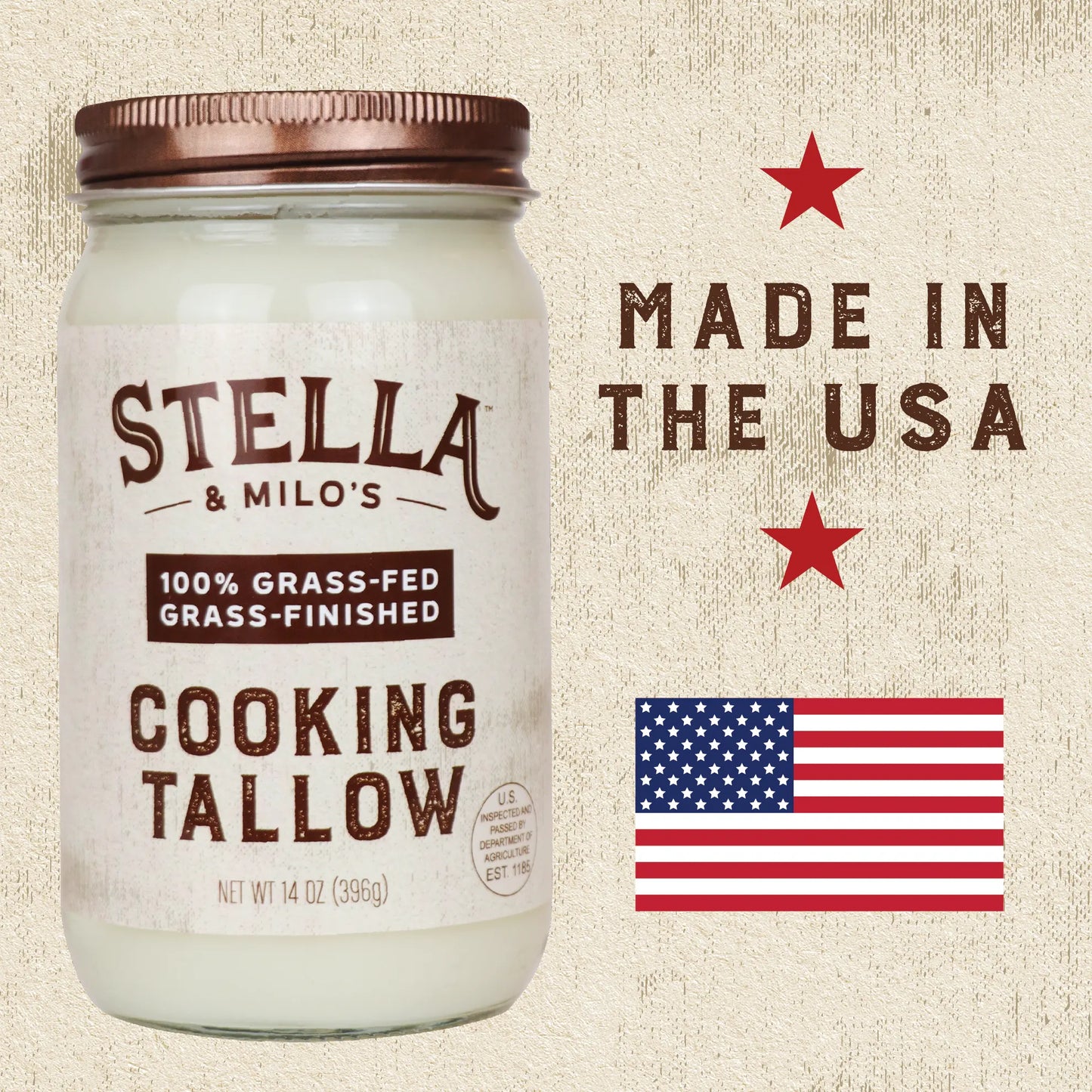 Grass Fed Beef Tallow for Cooking and Frying