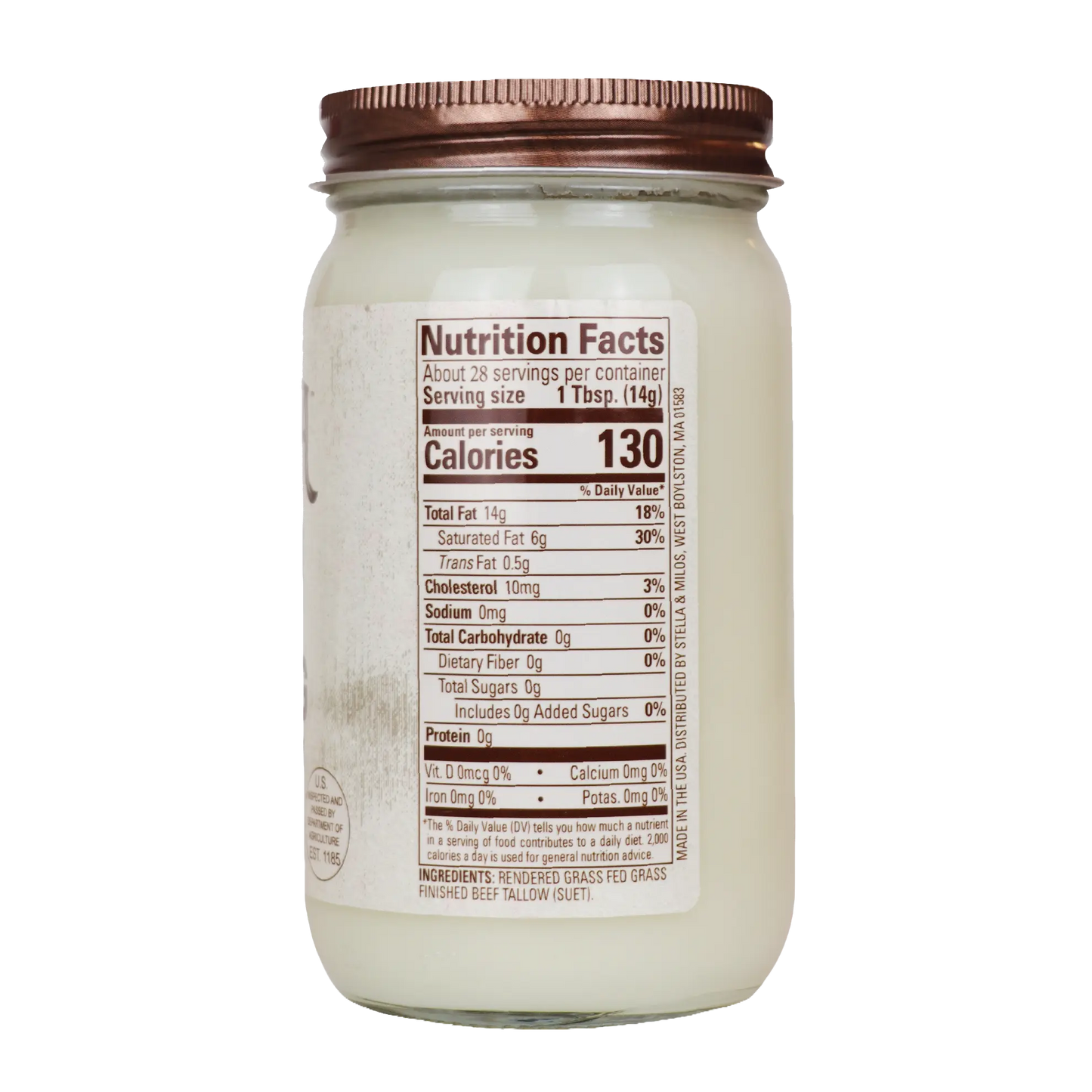 Grass Fed Beef Tallow for Cooking and Frying