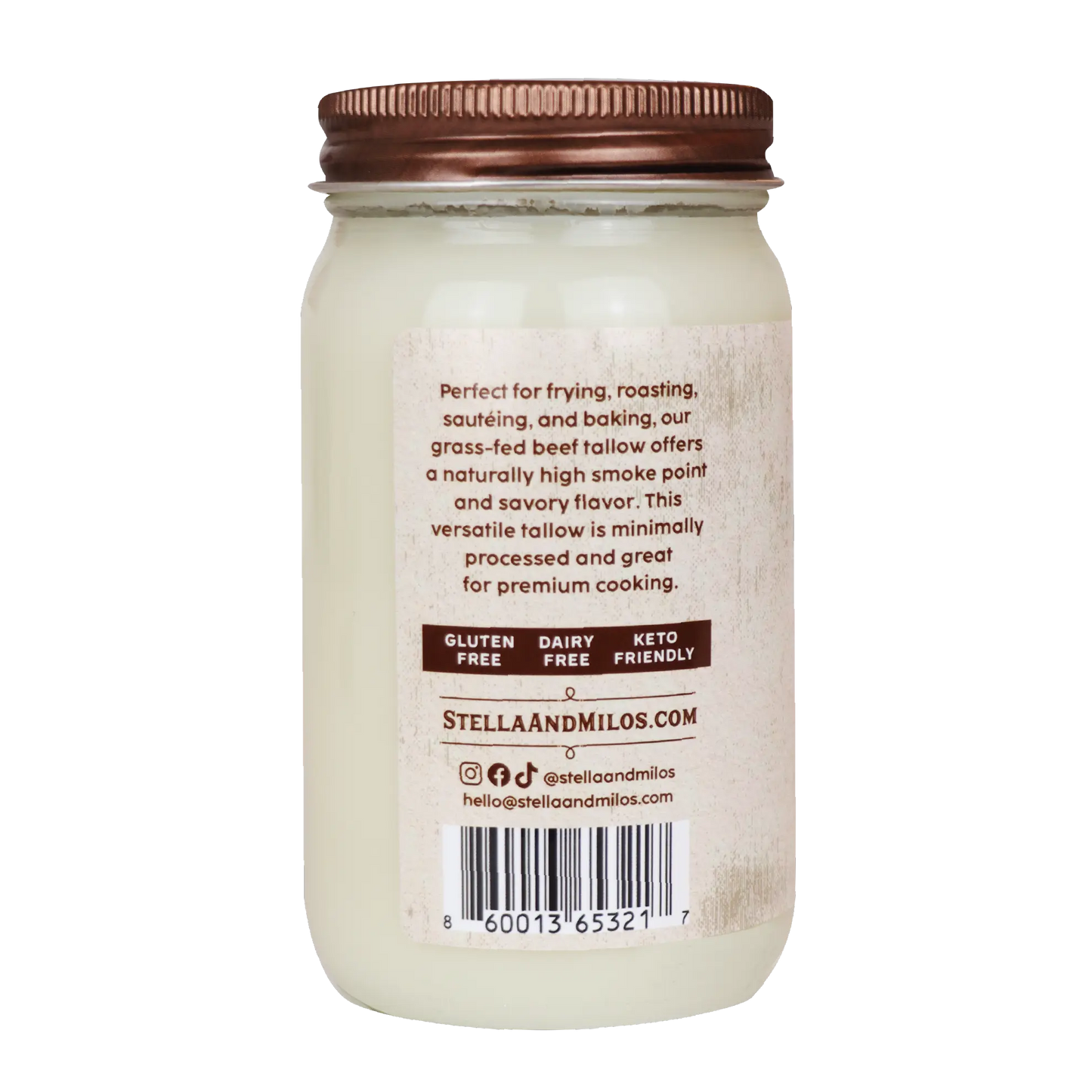Grass Fed Beef Tallow for Cooking and Frying