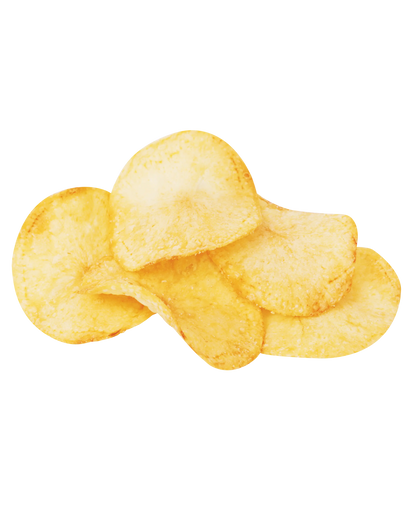 Stella & Milo's Kettle-cooked Tallow Potato Chips pile of five chips